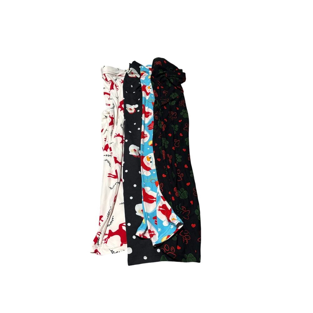 Christmas leggings bundle of 4 pair 7/8 stretch Christmas motif euc